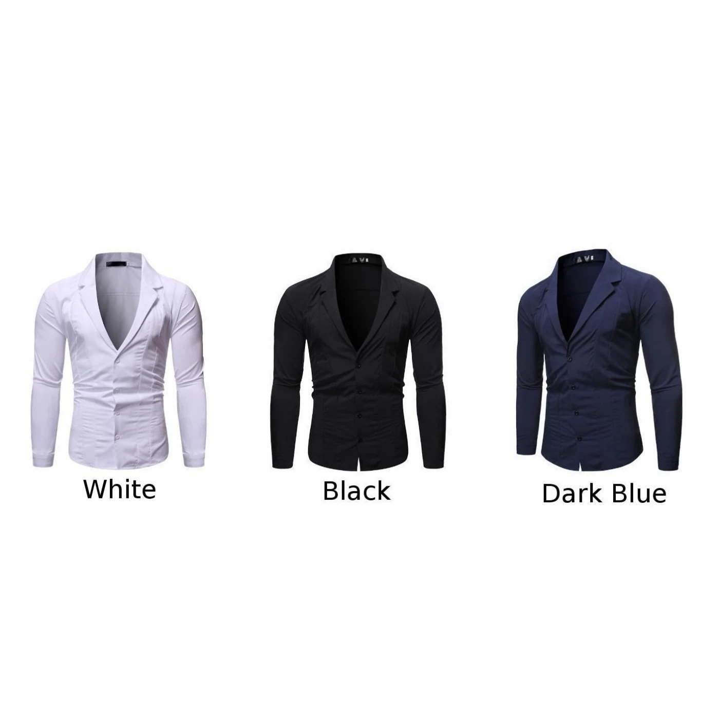 Мужские топы с v-образным вырезом на пуговицах длинными рукавами отворотом