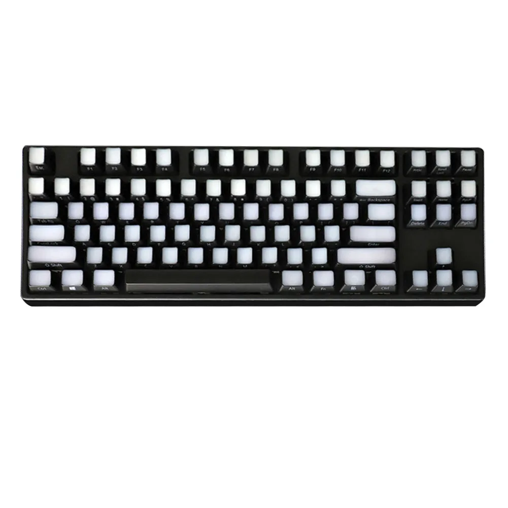 

104 Key 2 Tone Office Keycap Accessory DIY Gaming Ergonomic Side Printed Easy Install Replacement Light Transmitting Translucent