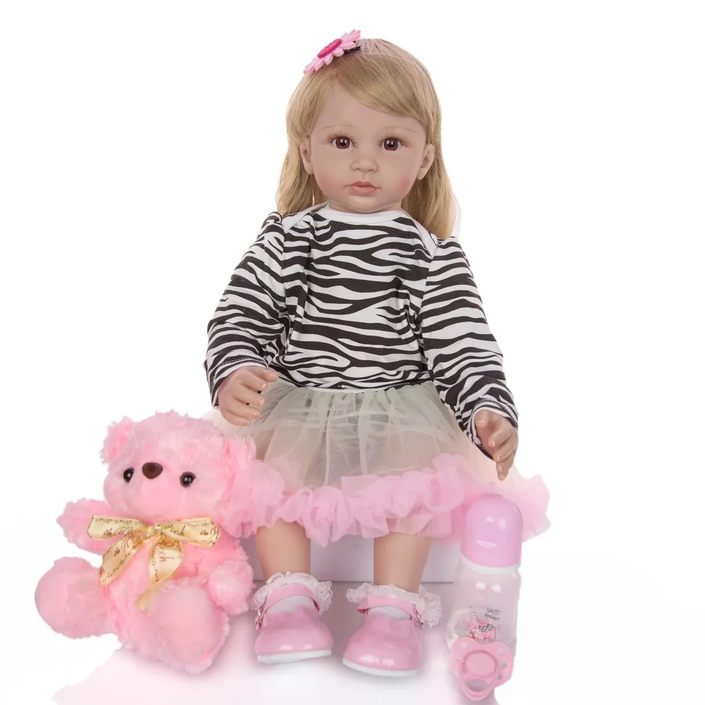 KEIUMI Reborn Dolls 24 дюйма Кукла для маленьких девочек 60 см мягкие силиконовые виниловые