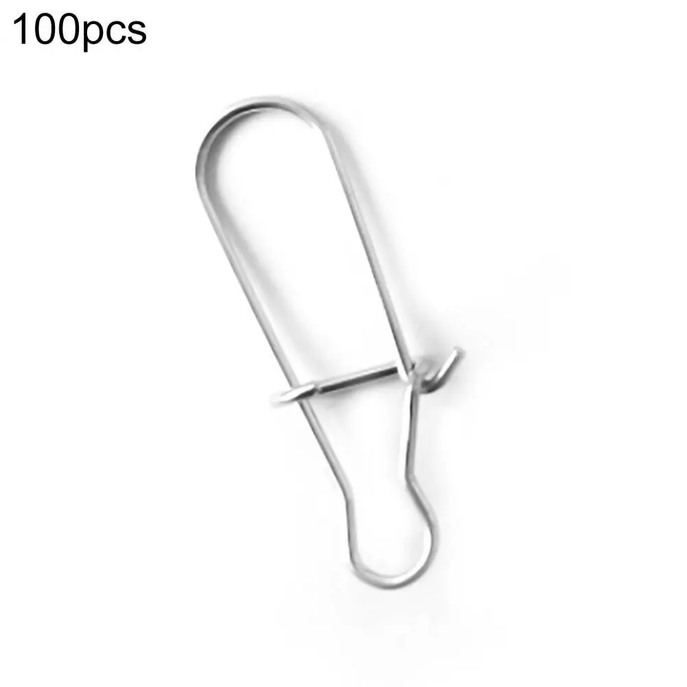 

30% Discounts Hot! 100Pcs Fishing Snap Fastlock Lure Connector Stainless Steel Saltwater Fast Lock Clip for Fishing
