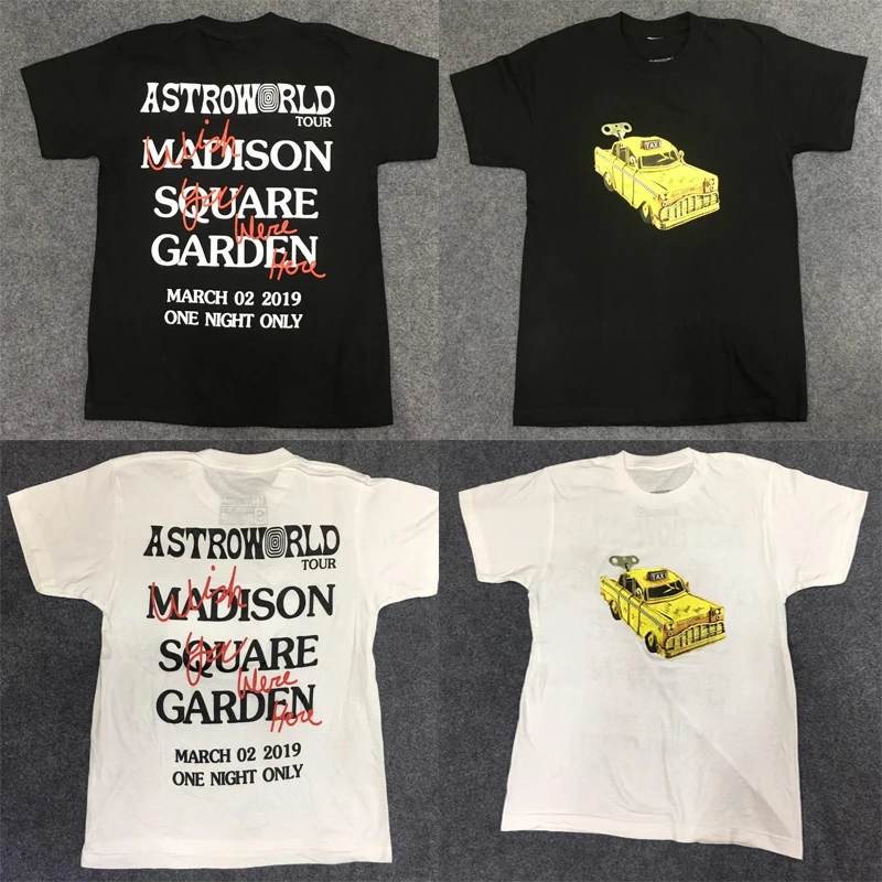 19ss ASTROWORLD футболка для такси Тревиса Скотта MSG 1:1 Высококачественная Astroworld уличная