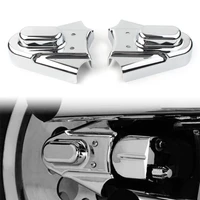 2pcs motorcycle axle guard phantom covers protector for harley davidson heritage softail fxst 1986 2007 chrome abs plastic