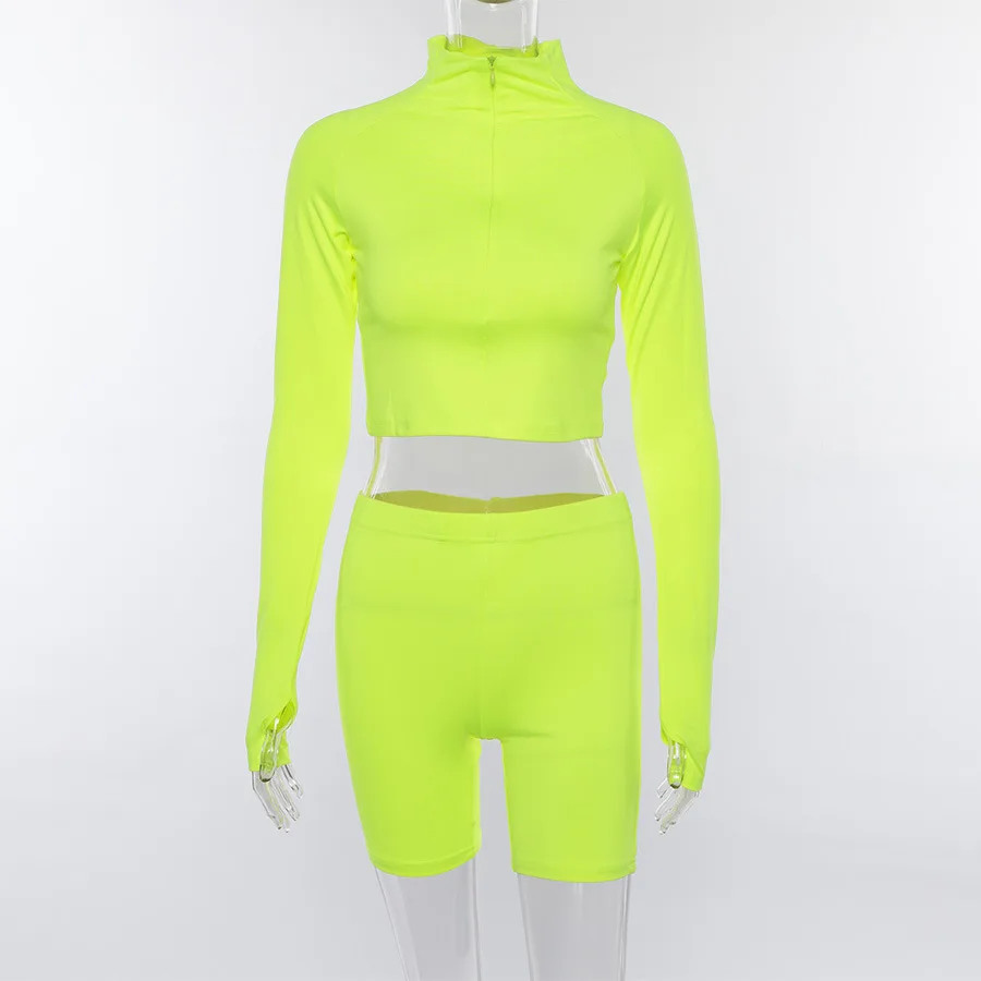

Ankle-length Fly Criss-cross Direct Selling Turtleneck Full Cotton Shipping 2020 Style New Fashion Fluorescent Suit