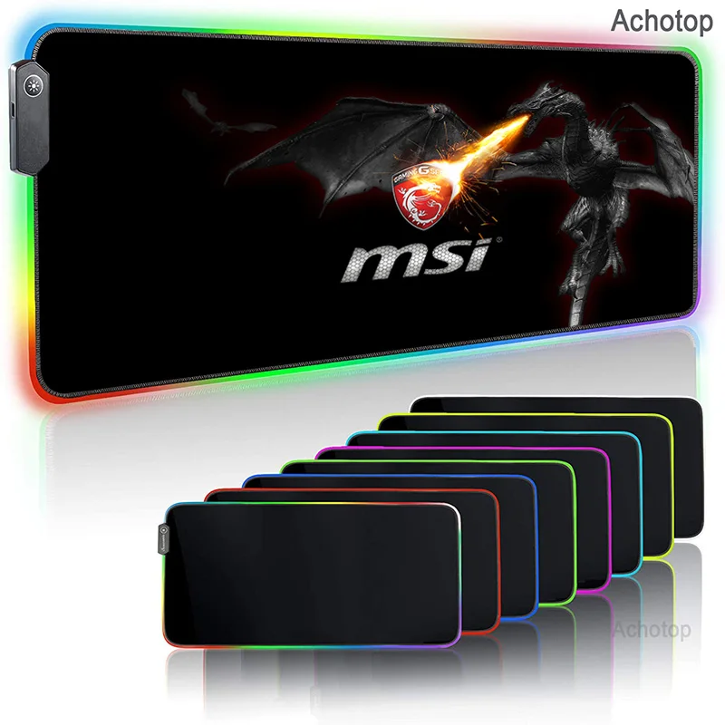 

MSI Mouse Pad RGB Colorful Gaming MousePad Tapis Souris Computer RGB XXL Large Mouse Pad With Backlight RGB Keyboard Mousepad