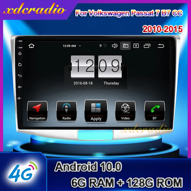 

Xdcradio 9 "сенсорный экран Android 10 для Фольксваген Пассат 7 B7 CC Aveo Epica автомобильный Радио DVD мультимедийный плеер GPS навигация