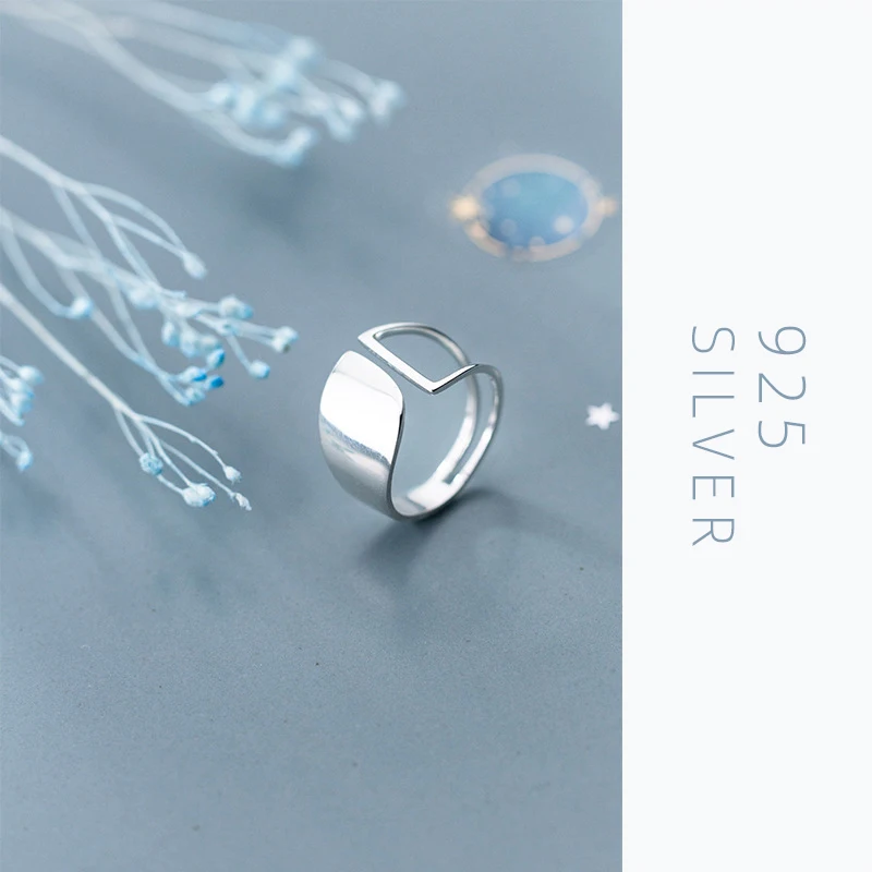 Colusiwei унисекс 925 стерлингового серебра геометрические кольца для мужчин и женщин