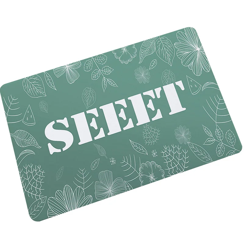 Zeegle Коврик для двери с изображением листьев кухонный коврик пола