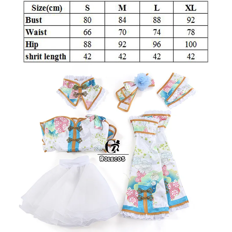 Женское платье Чонсам ROLECOS для косплея в стиле аниме Love Live Nico Nozomi Umi Eli Rin Hanayo Kotori