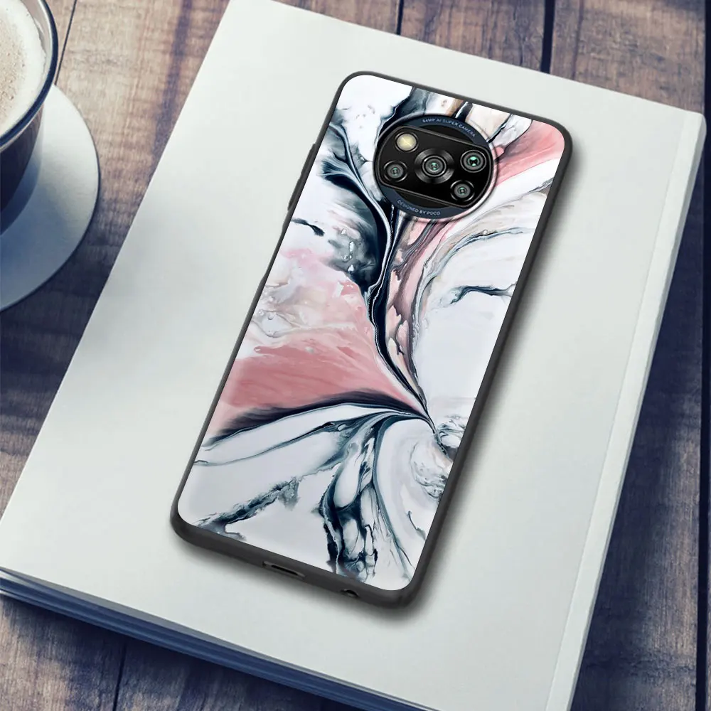 

Hot Marble Case For Xiaomi Redmi Note 9S 8 9 8T 9T 7 9C 7A 8A K30 Pro Black Soft Back Capa Phone Cover Sac