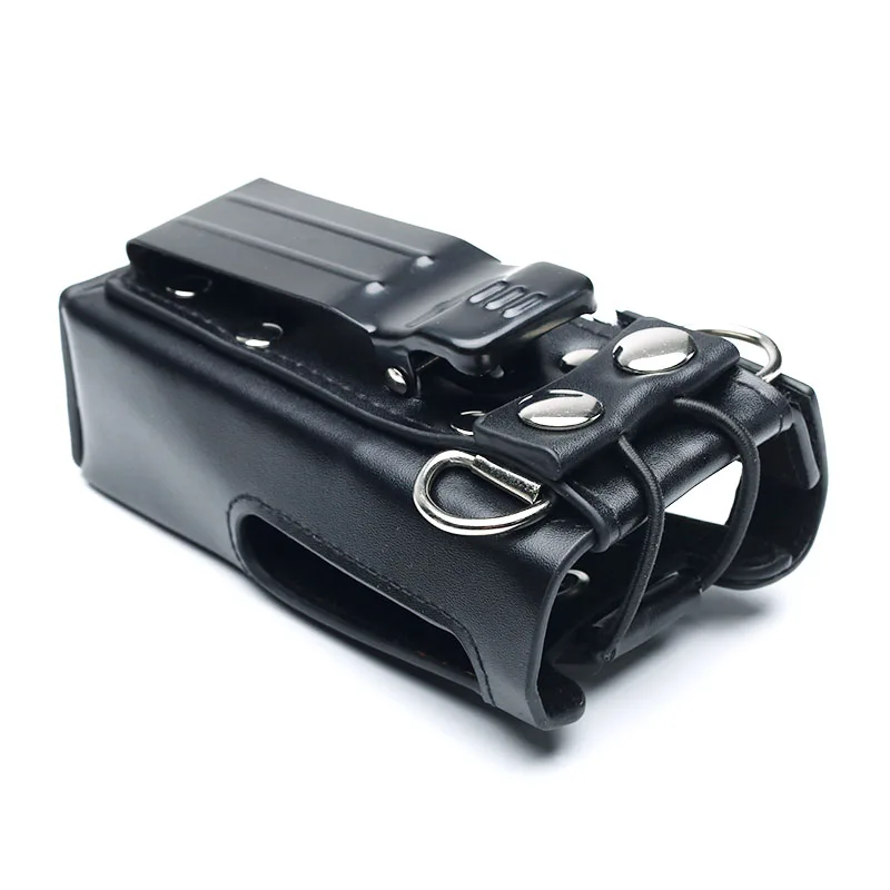 OPPXUN For Motorola Radio GP328 Leather Carrying Case Bag Holder With Belt Strap GP340 GP360 GP380 Walkie Talkie Carrying Case