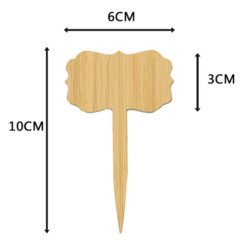 

50PCS Bamboo Plant Sign Tags T-Type Plant Labels Garden Markers for Seed Potted Herbs Flowers Vegetables Fruit
