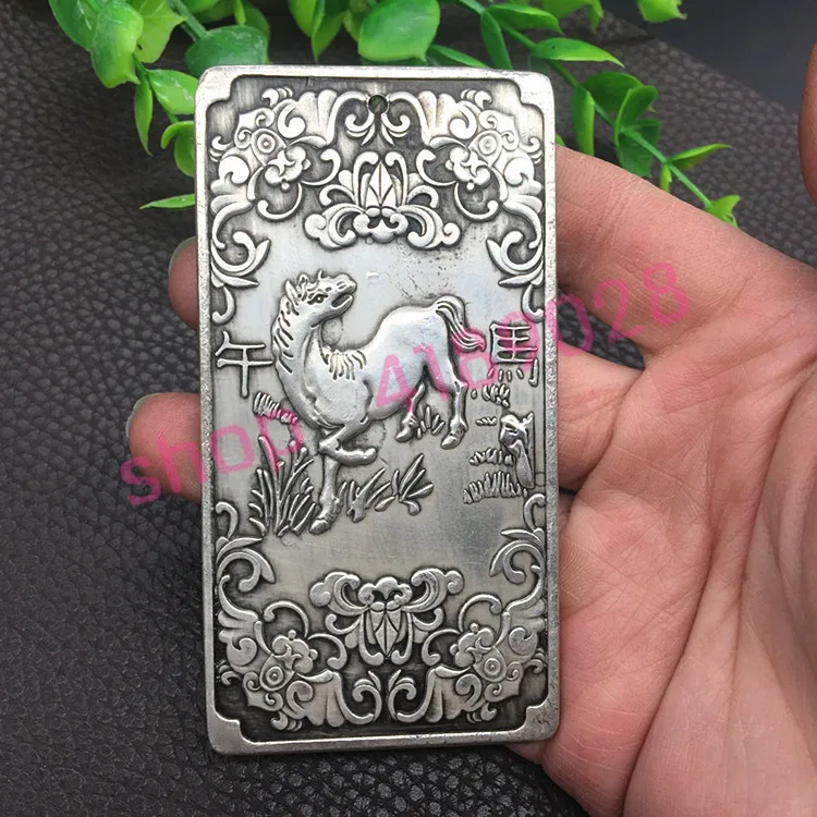 

Чисто белая медь, двенадцать знаков зодиака лошадь номер пластины на транспортном средстве