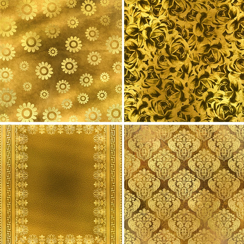 

Nitree Photo Studio Props Background Photophone Golden Flower Copper Wood Board Patten Texture Food Photography Backdrop Vinyl