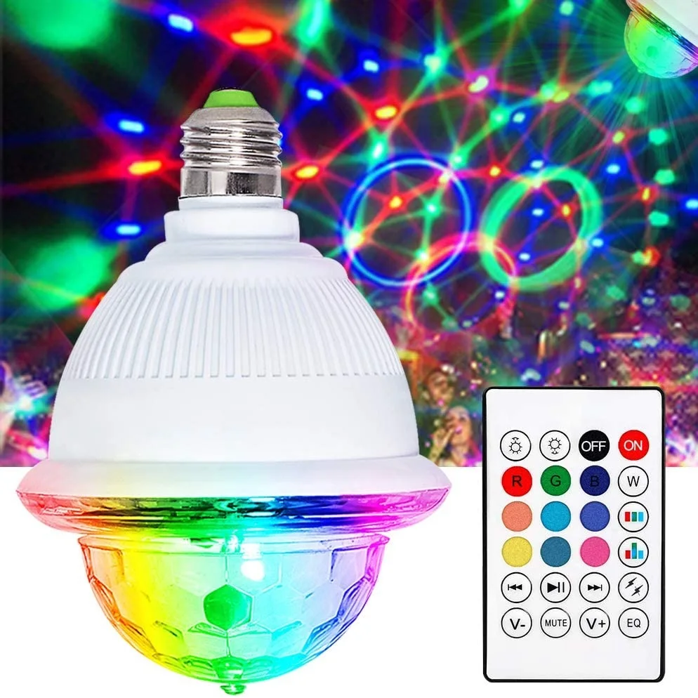 

LED New Year Party Light Sound Control Disco Ball Music Strobe for Home Bedroom Decor Flashing RGB Lamp Stages Holiday Lighting
