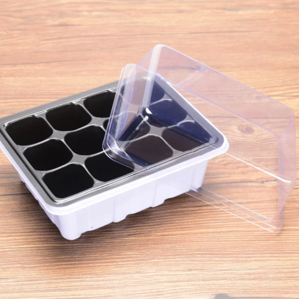 10 упаковок стартовый поднос для рассады с куполом и основанием 12 ячеек