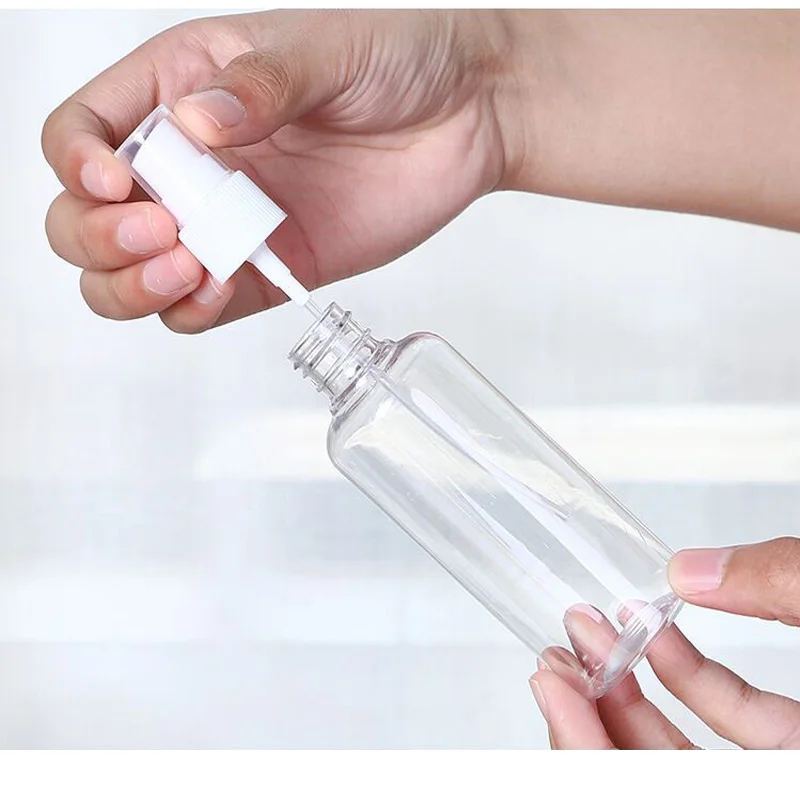 Прозрачная пустая бутылка для дезинфицирующего средства рук 30 мл/50 мл/100 мл