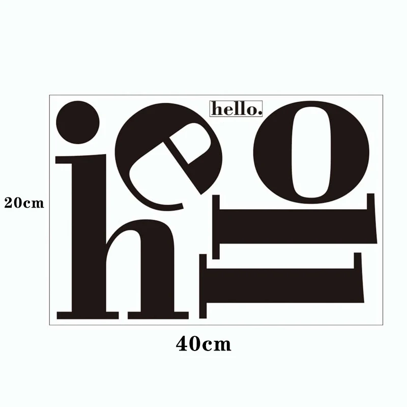 

Wall Stickers Greeting decorative stickers English letters hello 50*15cm Acrylic material