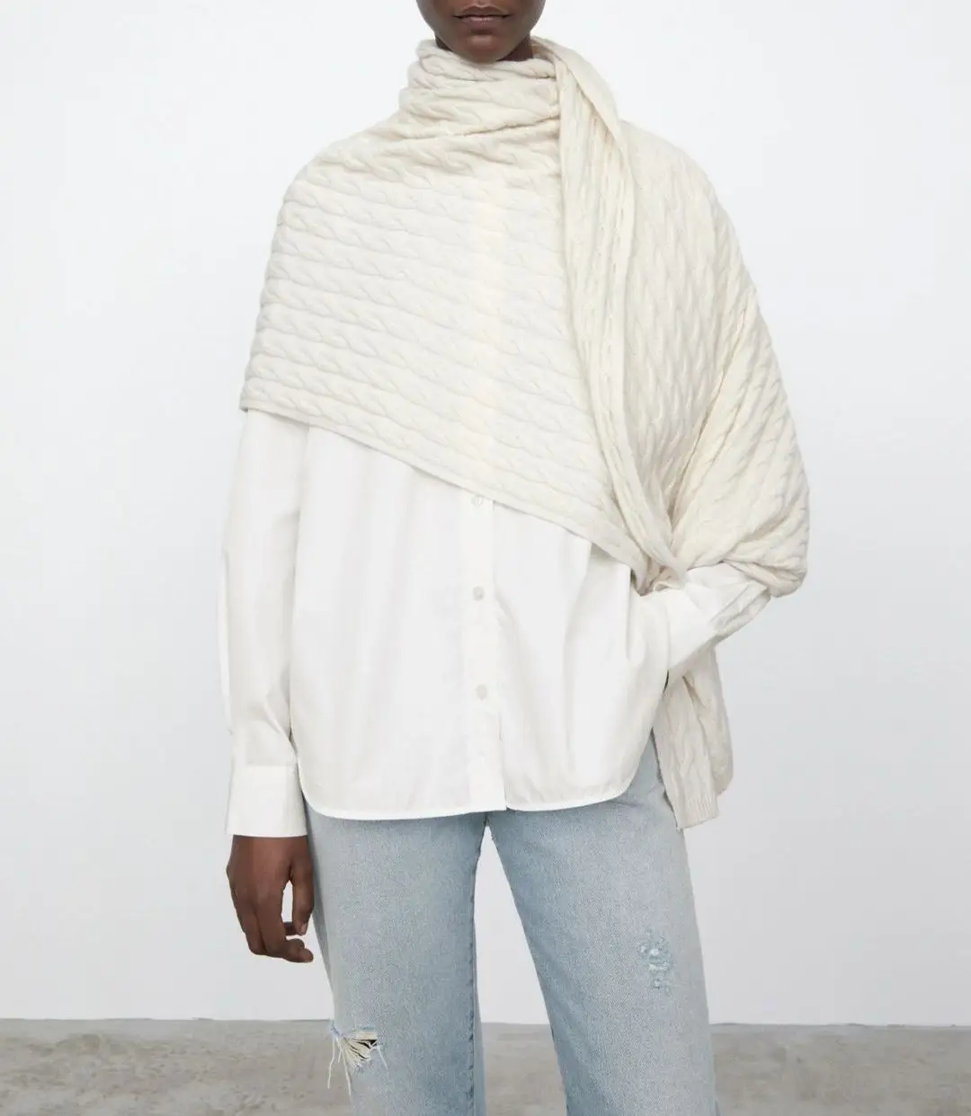 Новый женский вязаный шарф кашемировая шаль Женский палантин на осень и зиму 2021 |