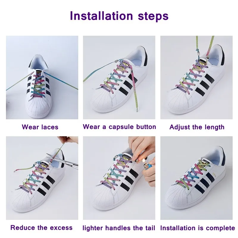 

New Magnetic Shoelaces Elastic Locking Shoelace Kids Adult Unisex Sneakers Laces Strings Special Creative No Tie Shoes Lace T3-5