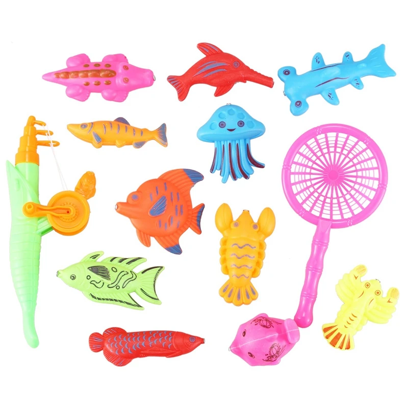 

Игрушка для ванны, рыбалка, модель рыбы, магнитный Набор для ванны, подарок для ребенка-15 шт.