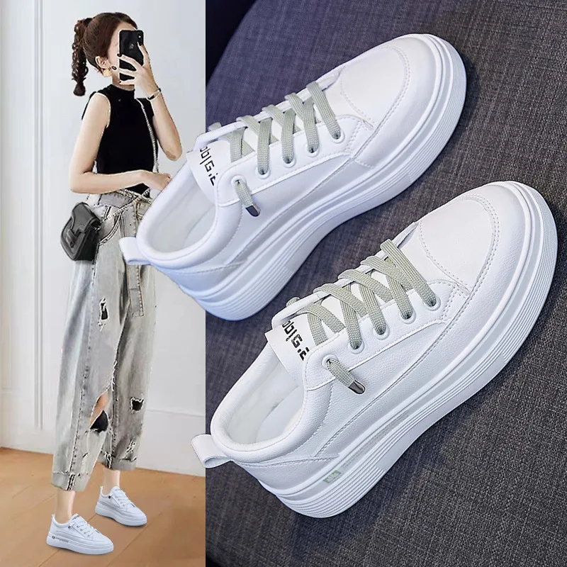 

Little white shoes female 2021 spring and autumn new Korean student running board shoes female street shooting shoes