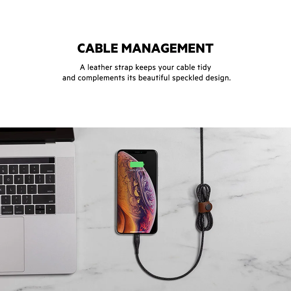 Оригинальный кабель Belkin с быстрой зарядкой повышением яркости 10X кожаным