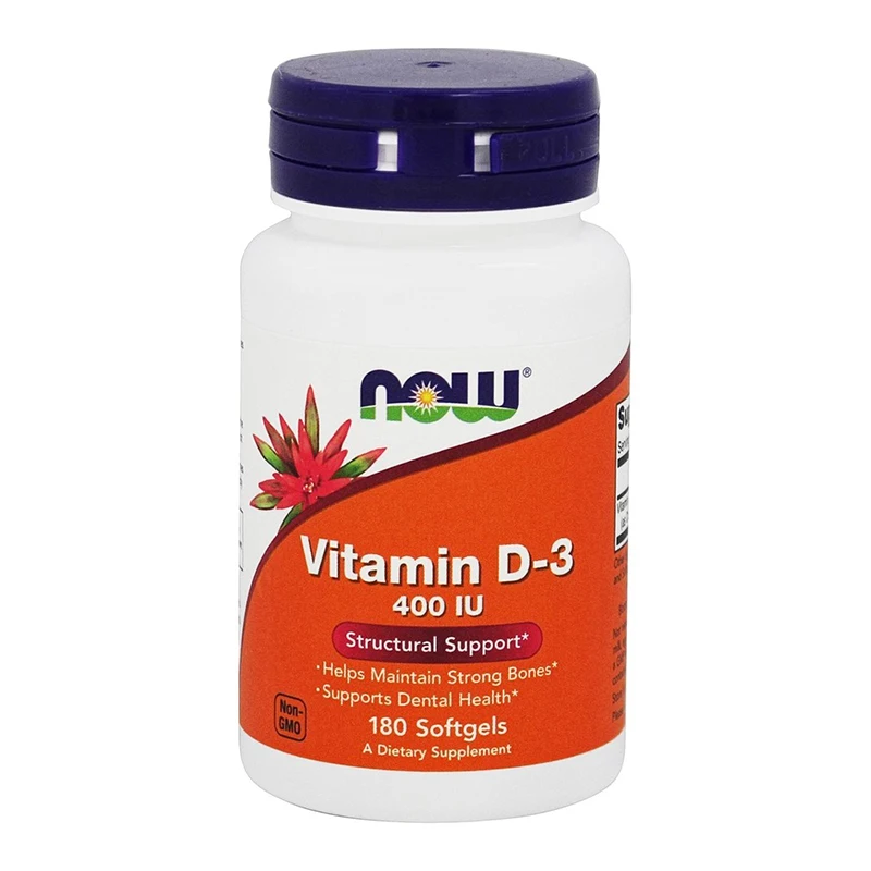 

Free shipping Vitamin D-3 400 IU Structural Support Helps Maintain Strong Bones Supports Dental Health 180 Softgels