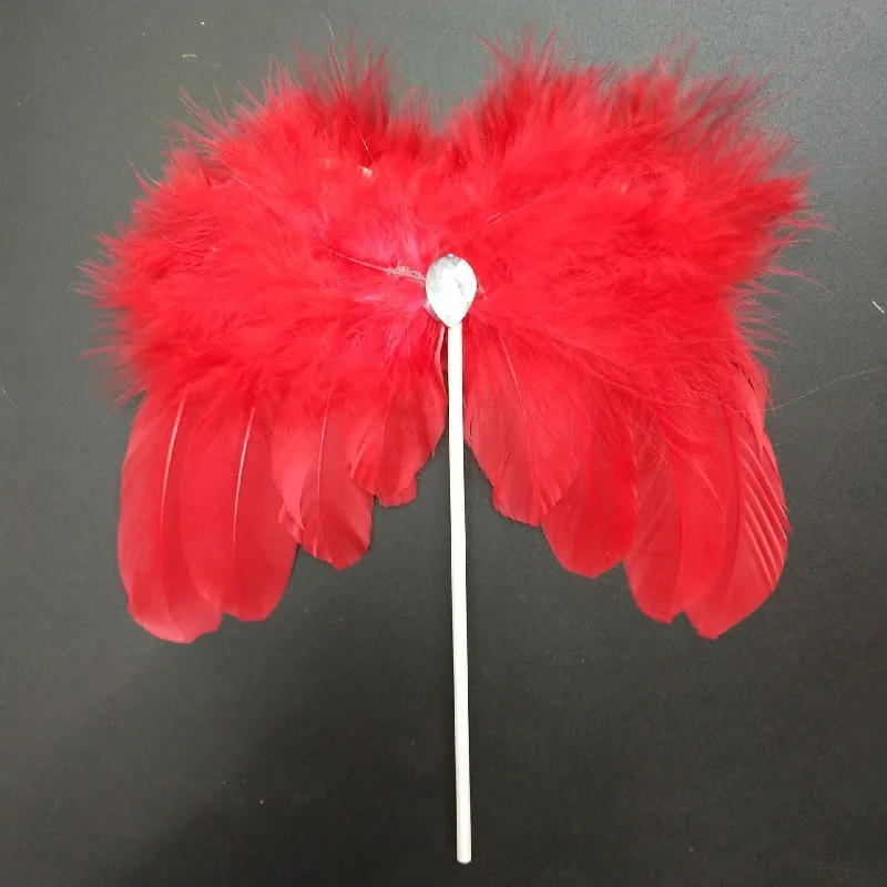 Романтические белые перья Крылья Ангела торт Топпер кекс топперы украшения