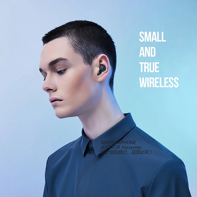 AKEY TWS Bluetooth наушники V5.0 супер мини беспроводные bluetooth HD стерео Беспроводные