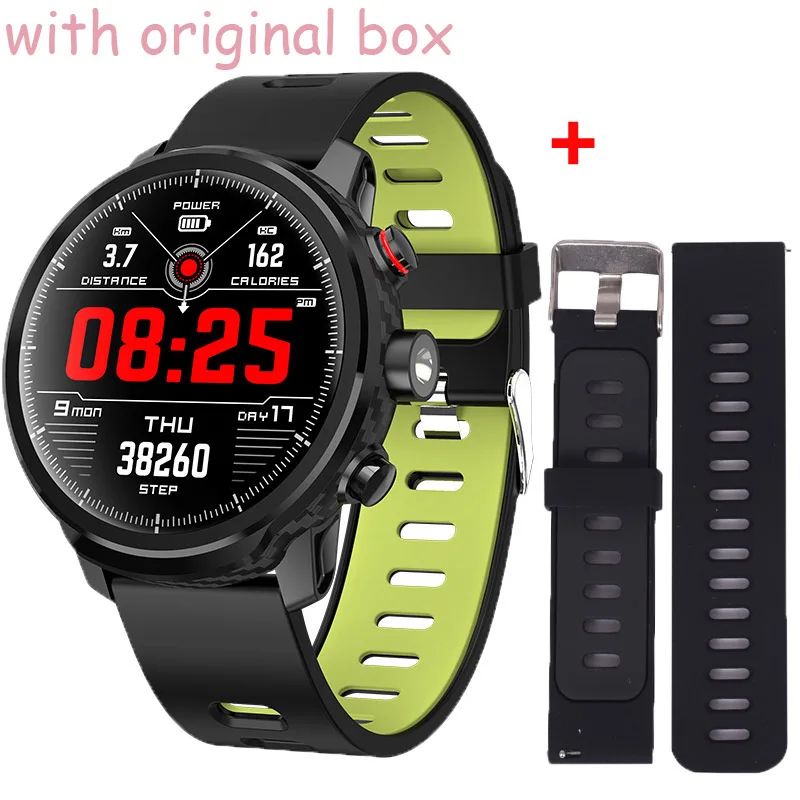 add extra strap Greentiger L5 Смарт-часы MenIP68 Водонепроницаемый Фитнес-трекер для измерения сердечного ритма сообщение напоминание погода несколько спортивных смарт-часов - Цвет: add extra strap