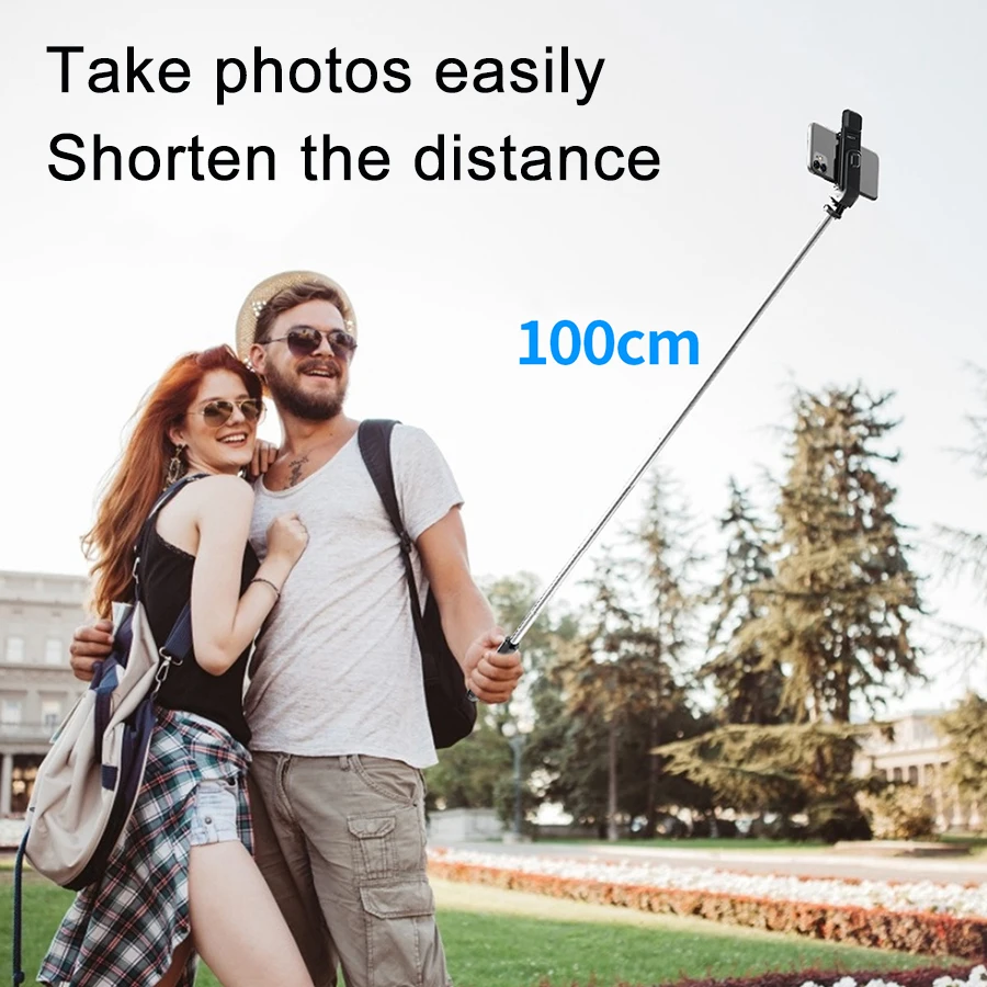

MAMEN Integrated Bluetooth Selfie Stick Tripod With Beauty Fill Light Max102cm Retractable For iPhone HUAWEI Xiaomi Phone Tripod