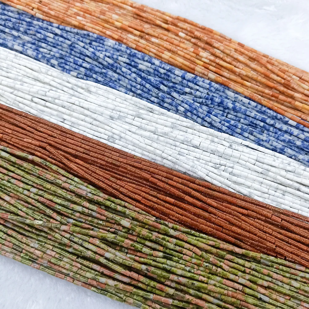 Бусины разделители небольшого размера из натурального полудрагоценного камня