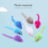 1pc colorful mouse cat toy plush mice toy bite resistant molar toy fleece false mouse funny kitten playing pet training supplies