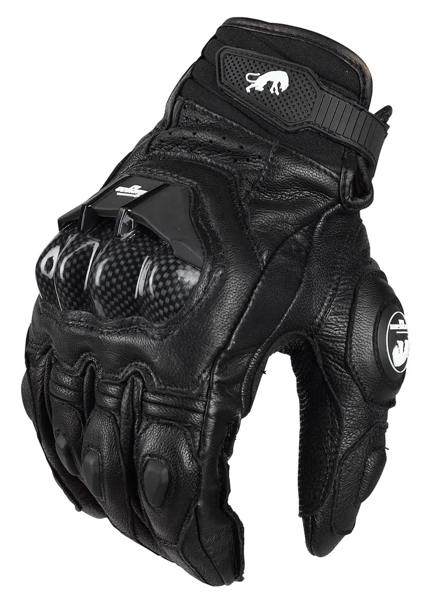 Furygan Gloves Hot Fashion Casual Men's Leather Gloves AFS6 Motorcycle Protective Gloves Racing Cross Country moto jacket Gloves - Цвет: Черный