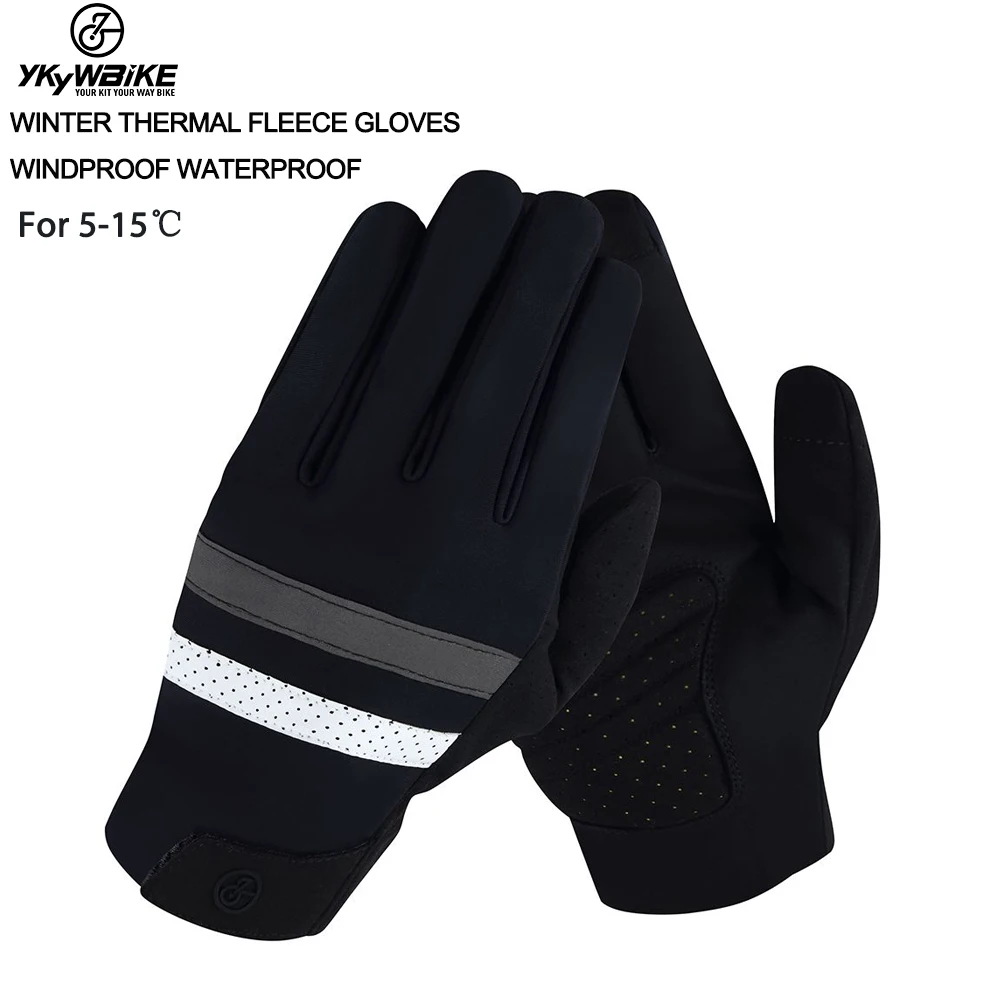 

Зимние велосипедные перчатки Ykywbike, велосипедные перчатки, ветрозащитные водонепроницаемые теплые флисовые перчатки для горного велосипед...