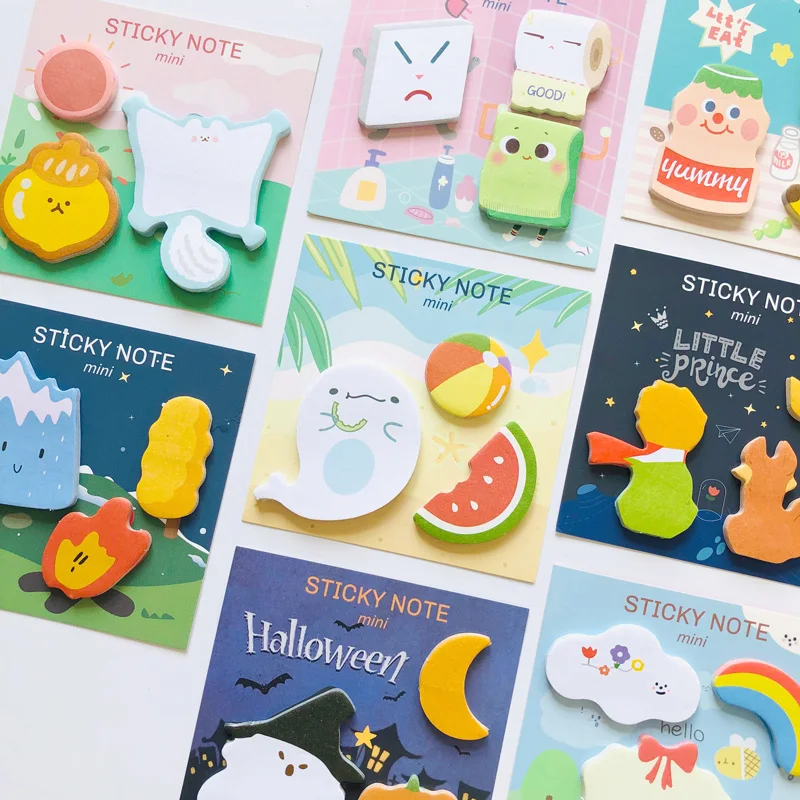 

90 страниц Kawaii Мультфильм Детская жизнь блокнот клейкая бумага для заметок, Канцтовары