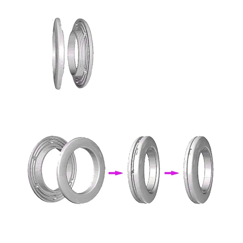 78 Pack Curtain Grommet Inner Diameter 42mm Eyelet Rings Nanoscale Low Noise Roman Ring (Bright Silver) | Дом и сад