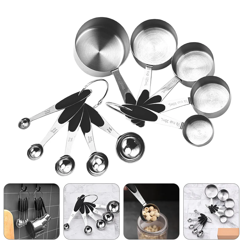 

1 Set Stainless Steel Tablespoon Measuring Spoons Flour Cups Measuring Tool