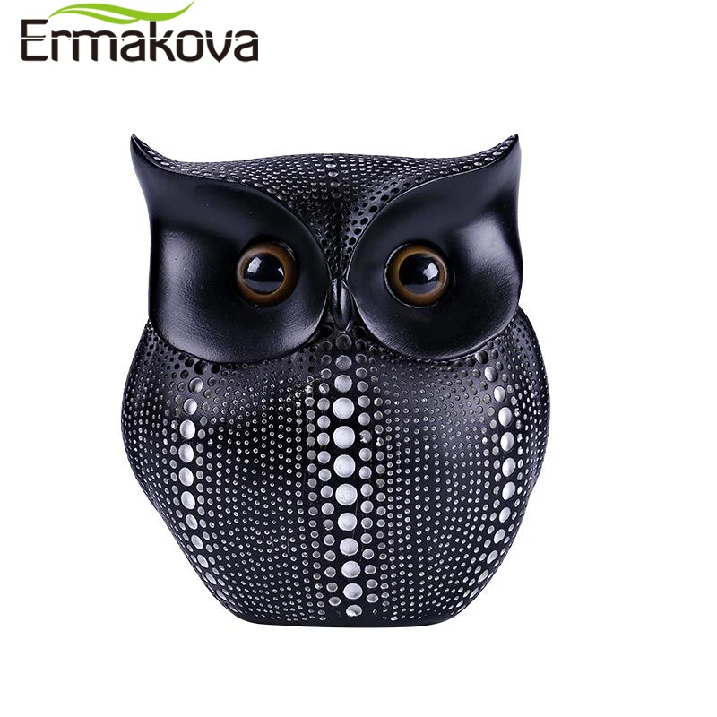 ERMAKOVA – Statue de hibou en résine, Sculpture animale, Style nordique minimaliste, artisanat, décoration pour la maison et le bureau, cadeau