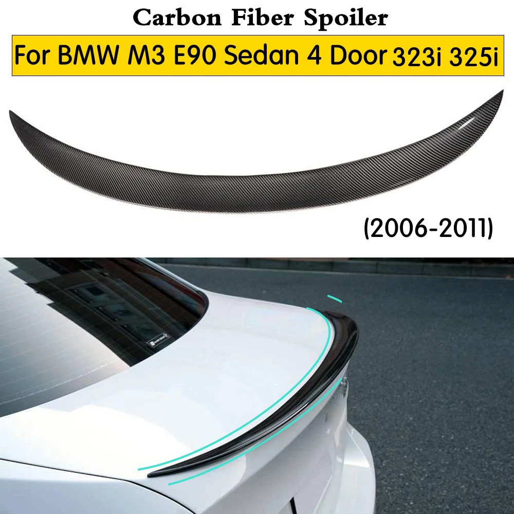 

Задний спойлер багажника для BMW E90 M3 318i 320i 325i 330i седан, заднее крыло багажника из углеродного волокна 2006-2011