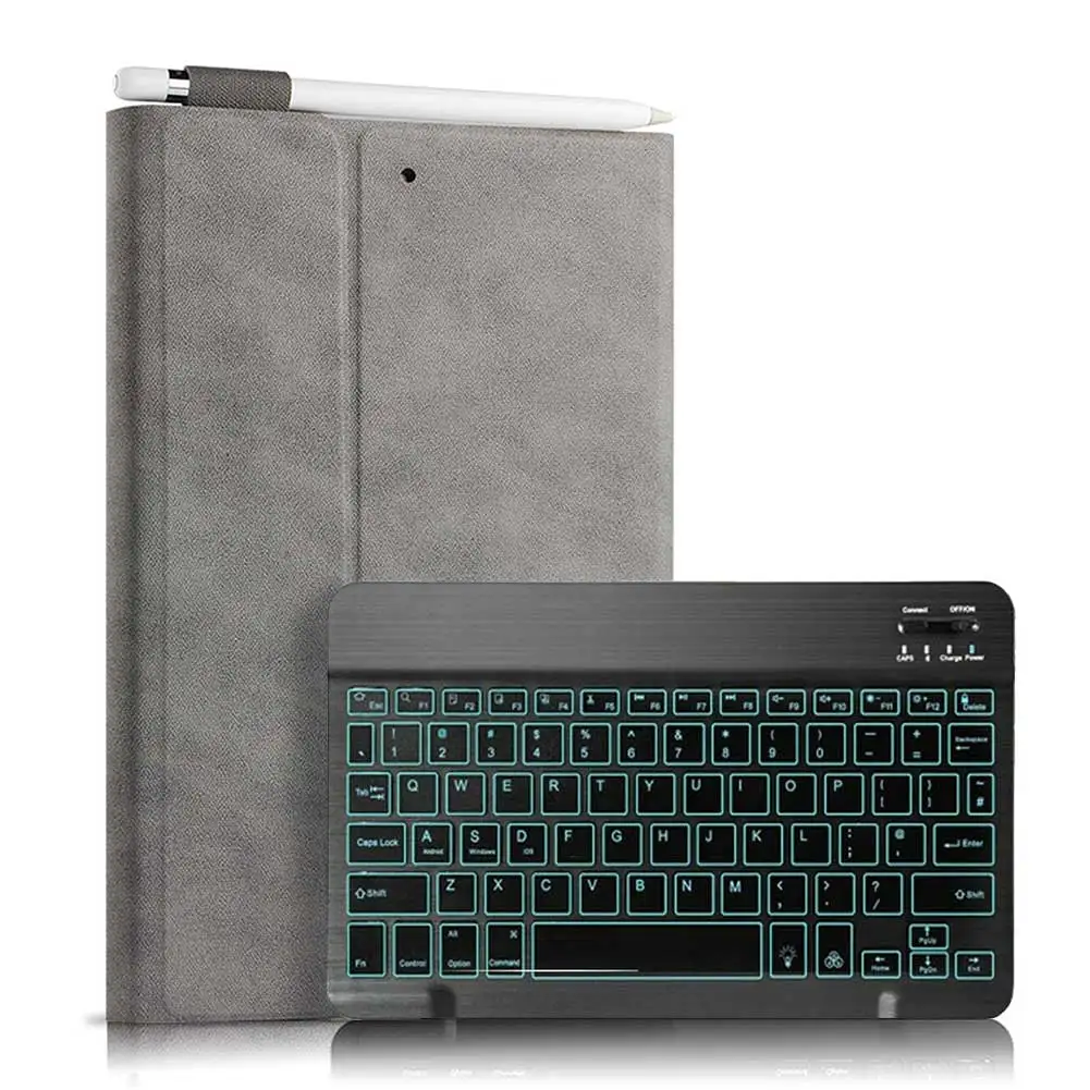 

Wireless Backlight Keyboard PU Leather Tablet Cover For iPad 9.7 inch 2017 2018 iPad Air Air 2 A1474 Shockproof Keyboard Cover