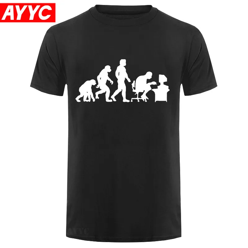 

Evolution Of A Gamer PC Geek T Shirts Summer Style Short Sleeve O Neck Anime Funny T Shirt Men Clothing Plus Size