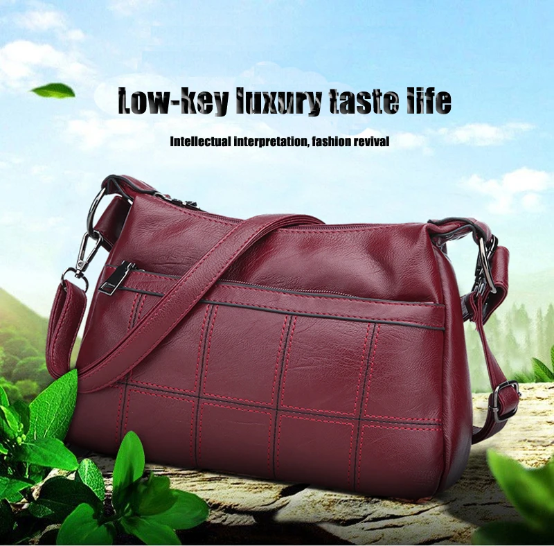 Высококачественная кожаная женская сумка через плечо Наплечная Сумка Новая