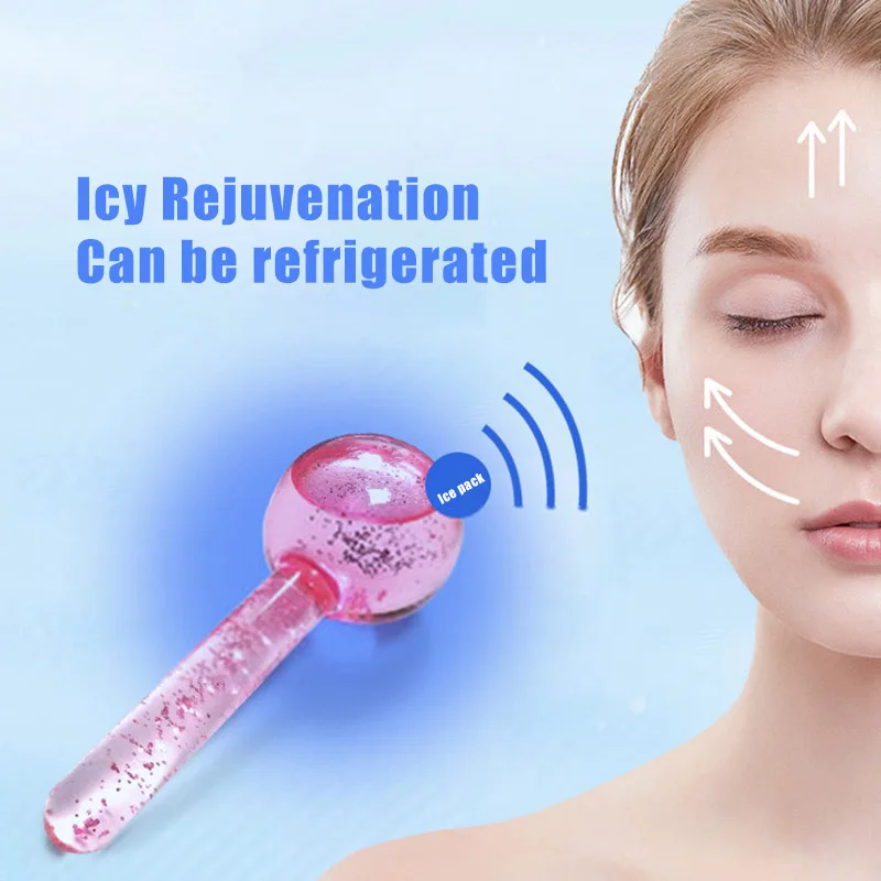 

Facial Massage Globes Cold Compress Face Massage Shrinking Pores Crystal Clear Ice Ball STTX889
