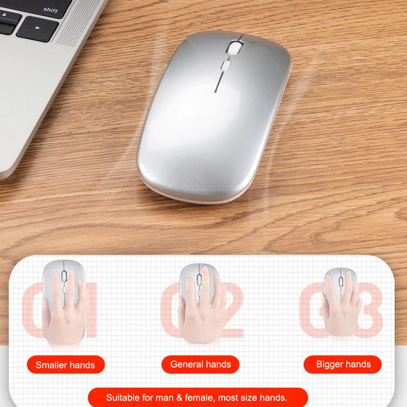 new dual mode bluetooth compatible wireless computer slim mouse gaming pc mini laptop usb mice computer accessories desktop free global shipping