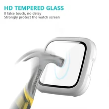 Screen Protector Case for Fitbit Versa 2 Ultra Slim Soft Full Cover Bumper Frame Accessories Smartwatch AntiBubble HD Clear Film