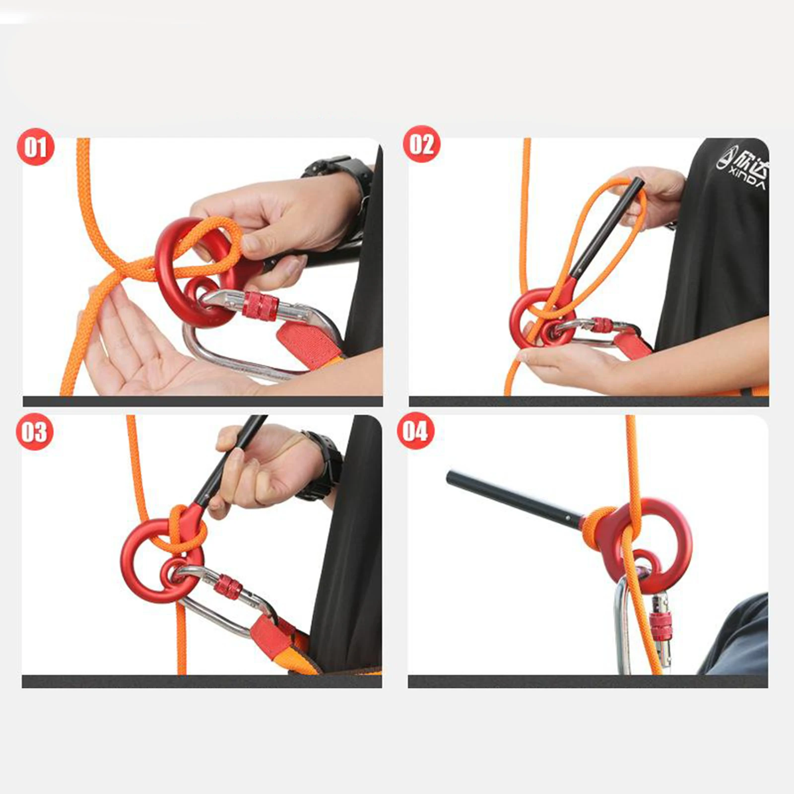 

Climbing Rope Descender Downhill Rappelling Device Ring Hardware Hardware