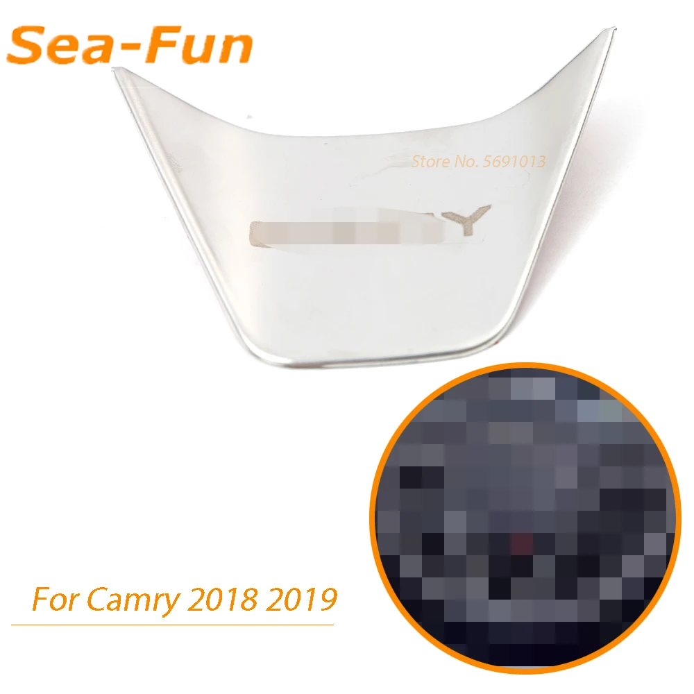 

For Toyota Camry 2018 2019 8th Stainless Steel Steering Wheel Trim Cover Decoration Frame Interior Parts Car Accessories