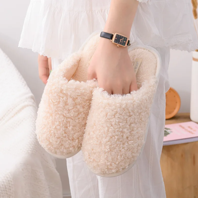 Winter Indoor Women Slippers House Plush Warm Shoes Soft Fur  Ladies  Non Slip New  Faux  Cute Fashion 2021  Flat Footwear