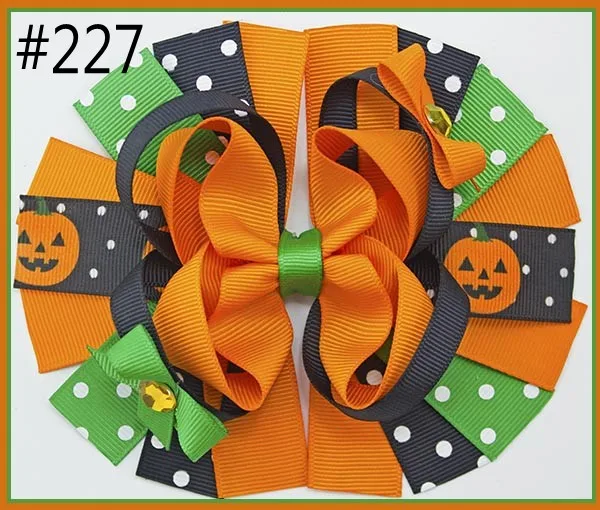 Бесплатная доставка-D 60 шт Хэллоуин Бутик банты для волос день благодарения